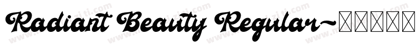 Radiant Beauty Regular字体转换